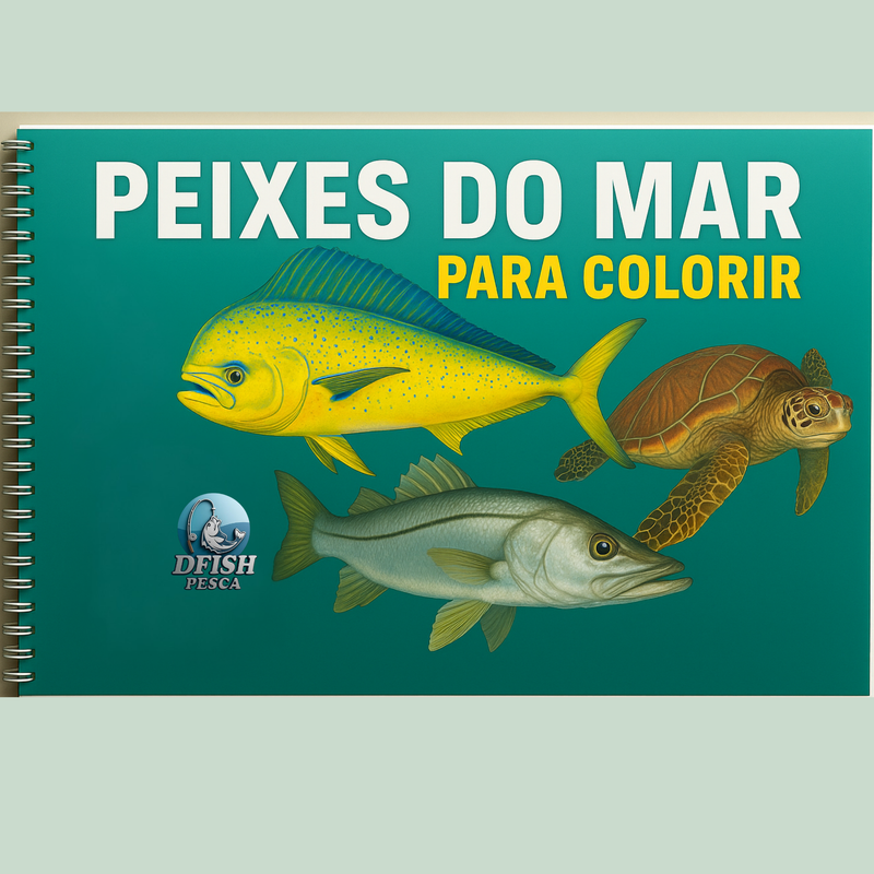 DFISH GOODIES – Caderno do Mar para Colorir (PDF Digital)