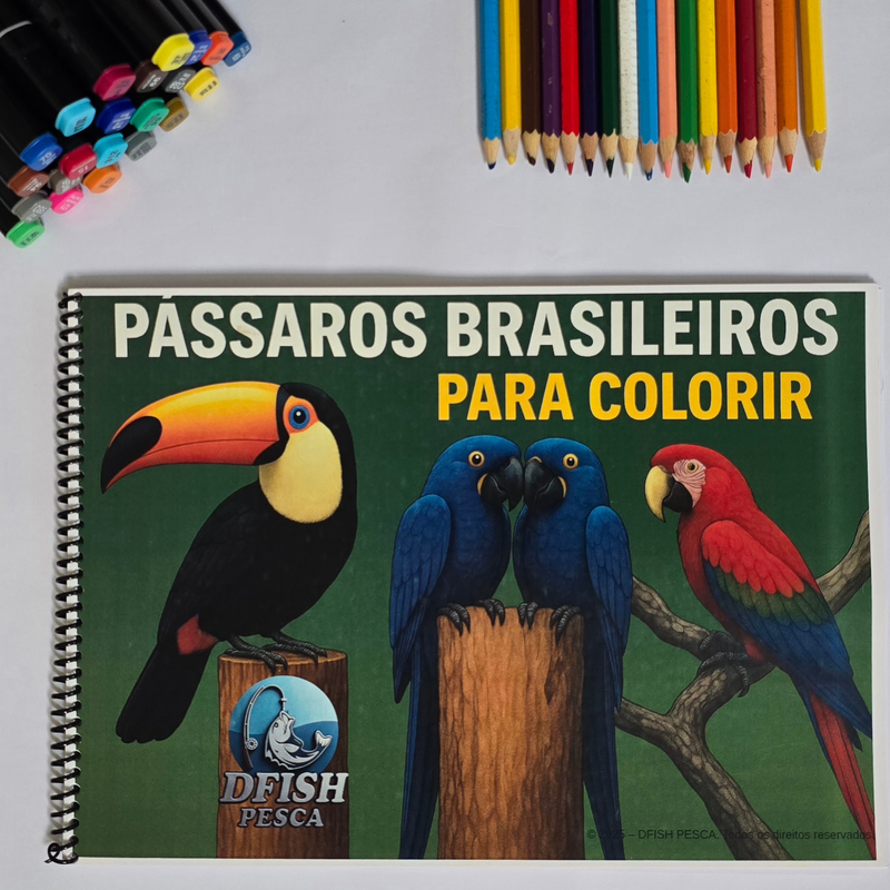 Pássaros Brasileiros para Colorir – Edição Educativa Capa Dura