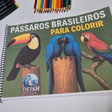 Pássaros Brasileiros para Colorir – Edição Educativa DFISH GOODIES
