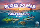 COLEÇÃO COMPLETA – 6 Cadernos para Colorir A4 Encadernados (Peixes + Pássaros + Mar + Amazônia + Versão2)