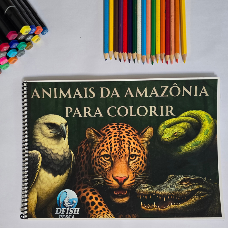 ANIMAIS DA AMAZÔNIA PARA COLORIR – EDIÇÃO ESPECIAL CAPA DURA
